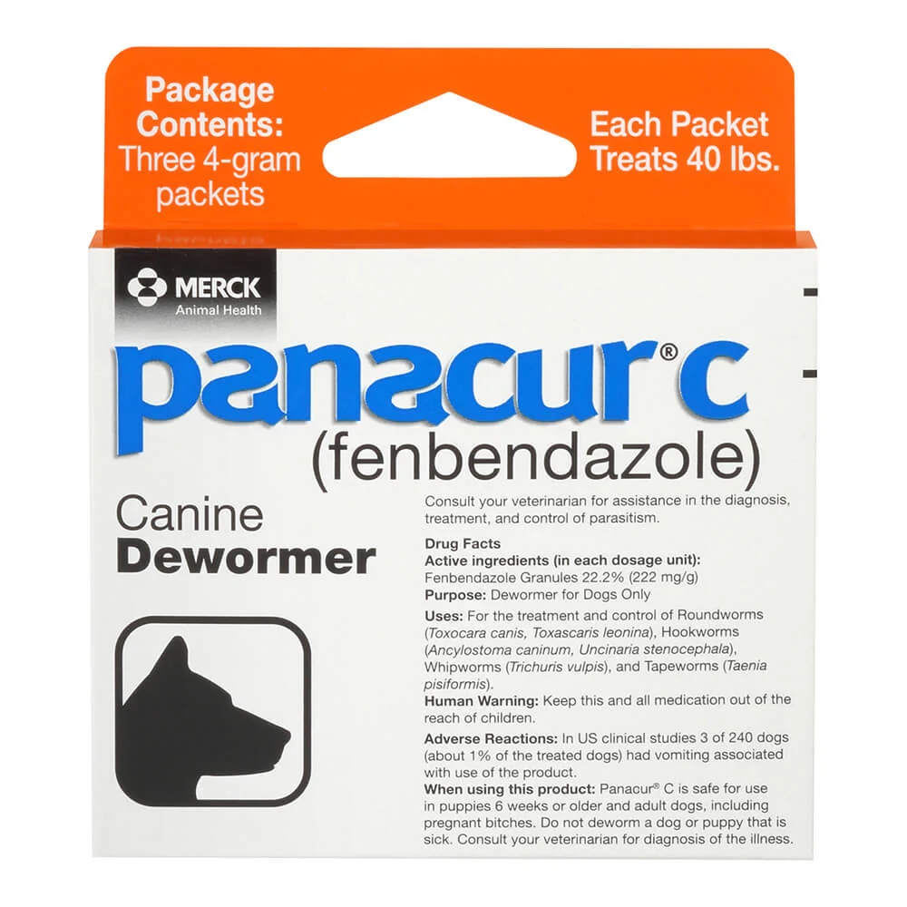 Panacur C Canine Dewormer (Fenbendazole Granules) - Pet's Shop