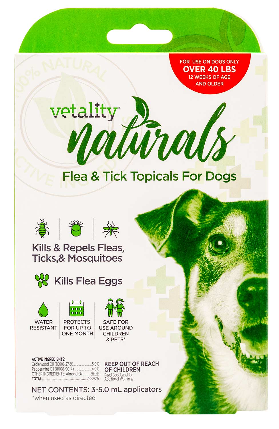 Vetality Naturals Flea & Tick Topicals for Dogs, 3-pk - Pet's Shop