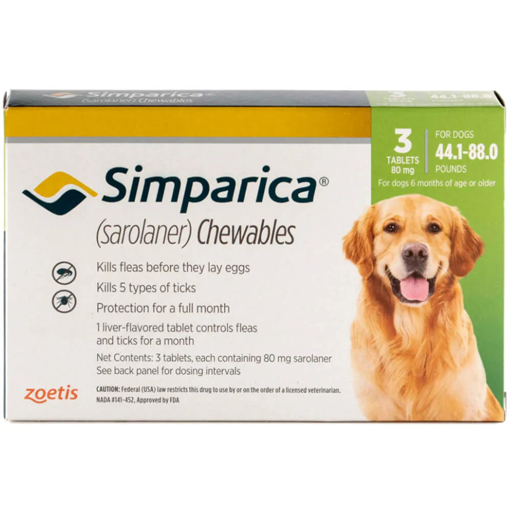 Simparica Chewable Tablets for Dogs - Pet's Shop