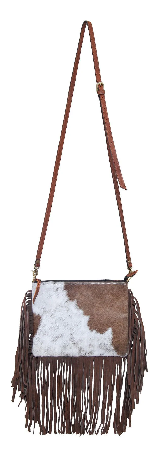Rafter T Cowhide & Fringe Crossbody - Pet's Shop