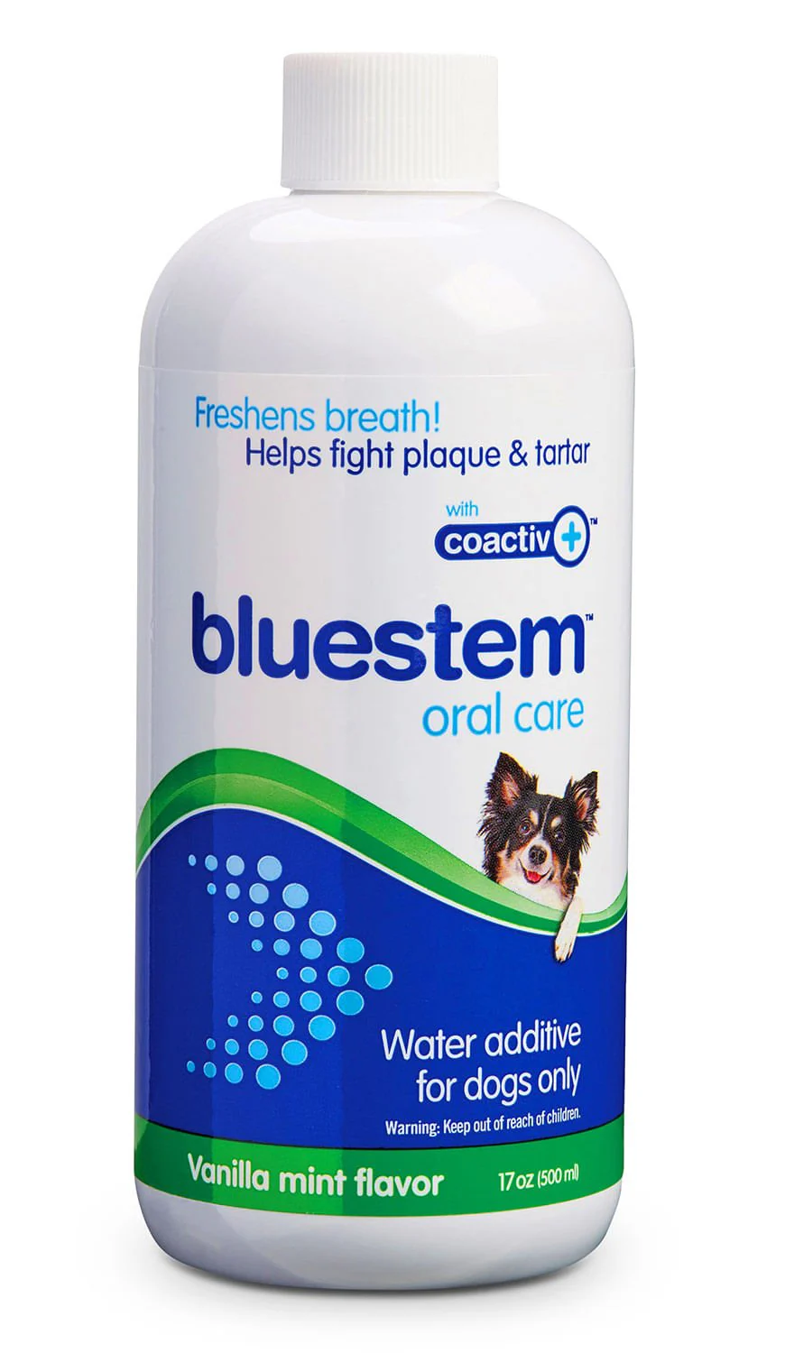 bluestem Water Additive for Dogs Only, Vanilla-Mint, 17 fl oz - Pet's Shop
