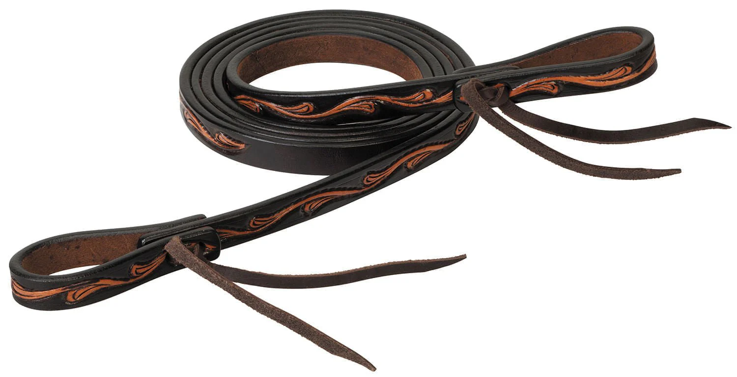 Turquoise Cross Carved Roper Rein - Pet's Shop