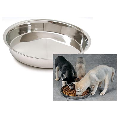 Stainless Steel Puppy Pan Food & Water Dish - Pet's Shop