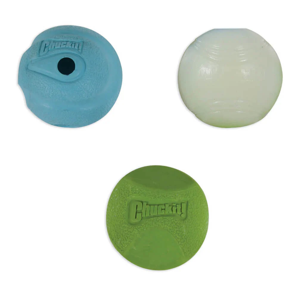 Chuckit! Fetch Ball Medley, Assorted, Small, 3 pk - Pet's Shop