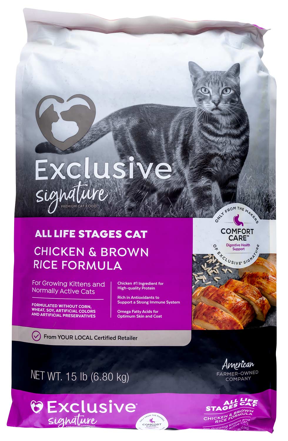 Purina Exclusive Cat Food, Chicken/Brown Rice - Pet's Shop