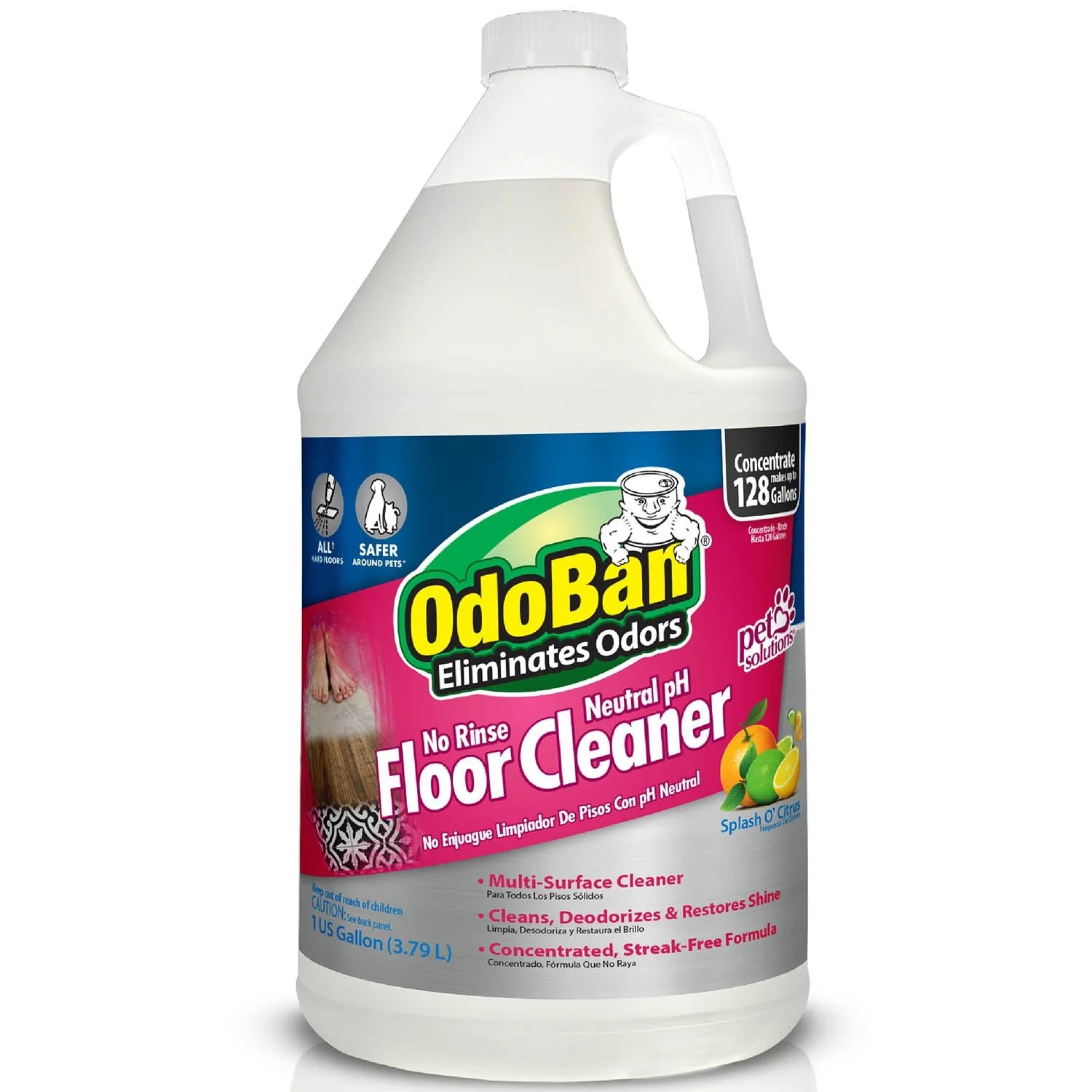OdoBan No Rinse, Neutral pH, Floor Cleaner Concentrate, 1 Gallon - Pet's Shop