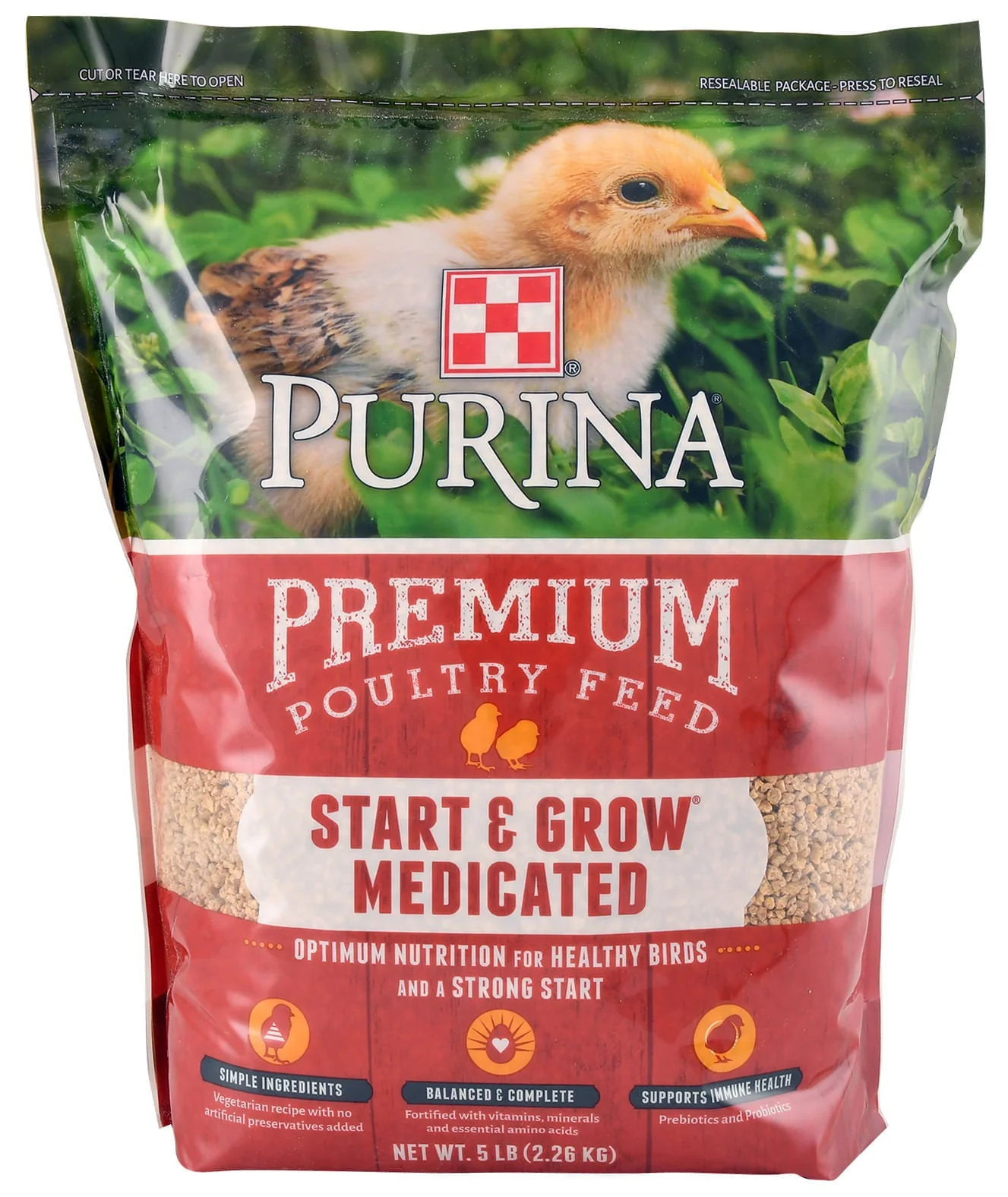 Purina Start & Grow AMP Medicated Poultry Feed Crumbles - Pet's Shop