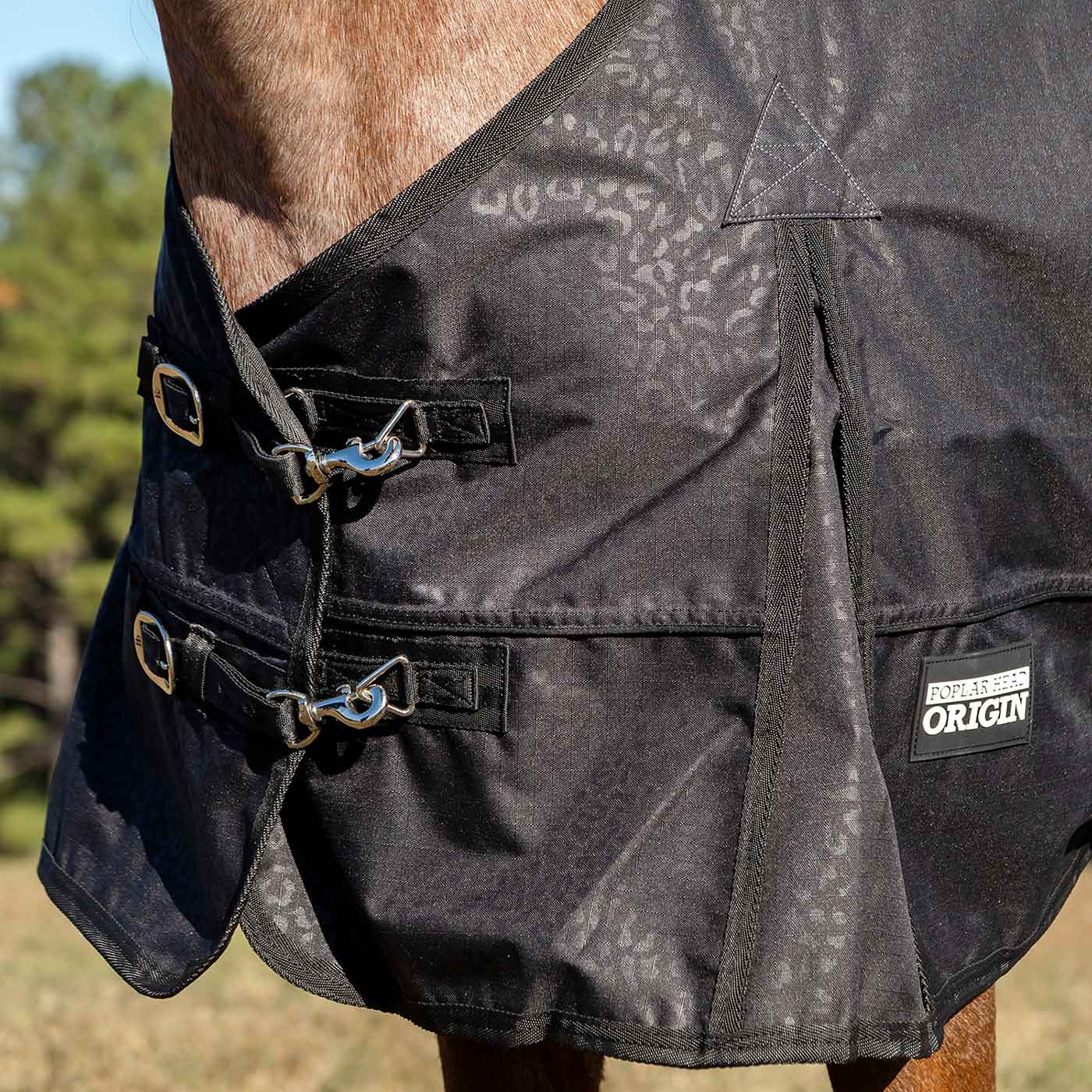 Poplar Head Origin 600 Denier Turnout Blanket, 240 Gram, Covert Cheetah - Pet's Shop