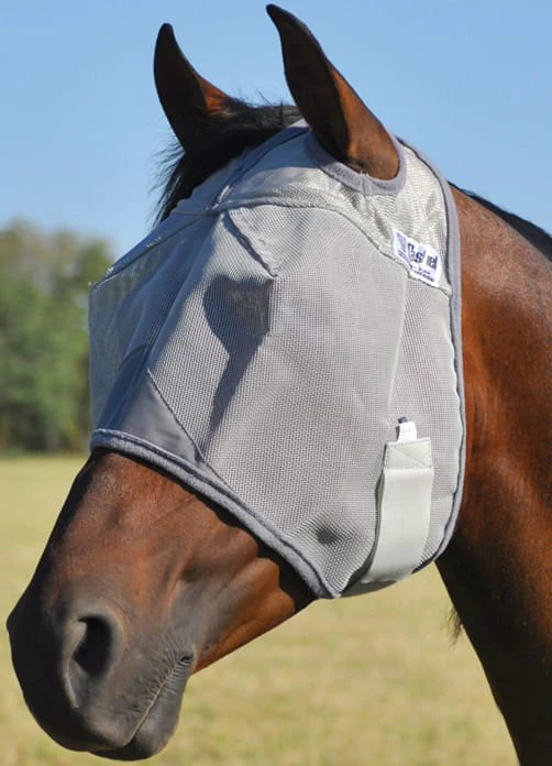 Cashel Crusader Standard Fly Mask without Ears, Gray - Pet's Shop