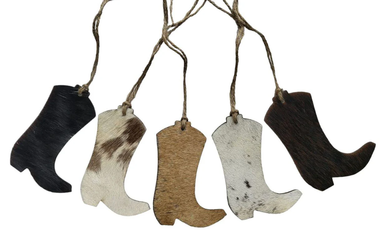 Cowhide Leather Christmas Ornament - Pet's Shop