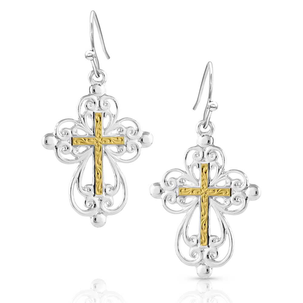 Enlightened Faith Cross Earrings - Pet's Shop