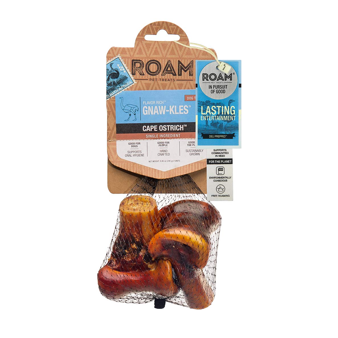 Roam Dog Treats Gnawkle Cape Ostrich - Pet's Shop