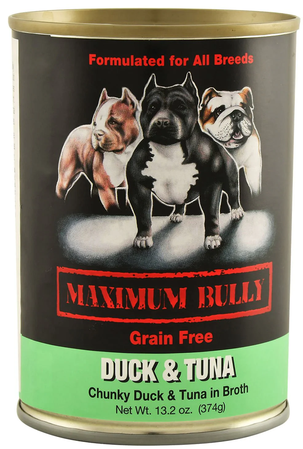Maximum Bully Chunky Duck & Tuna in Broth, 13.2 oz - Pet's Shop