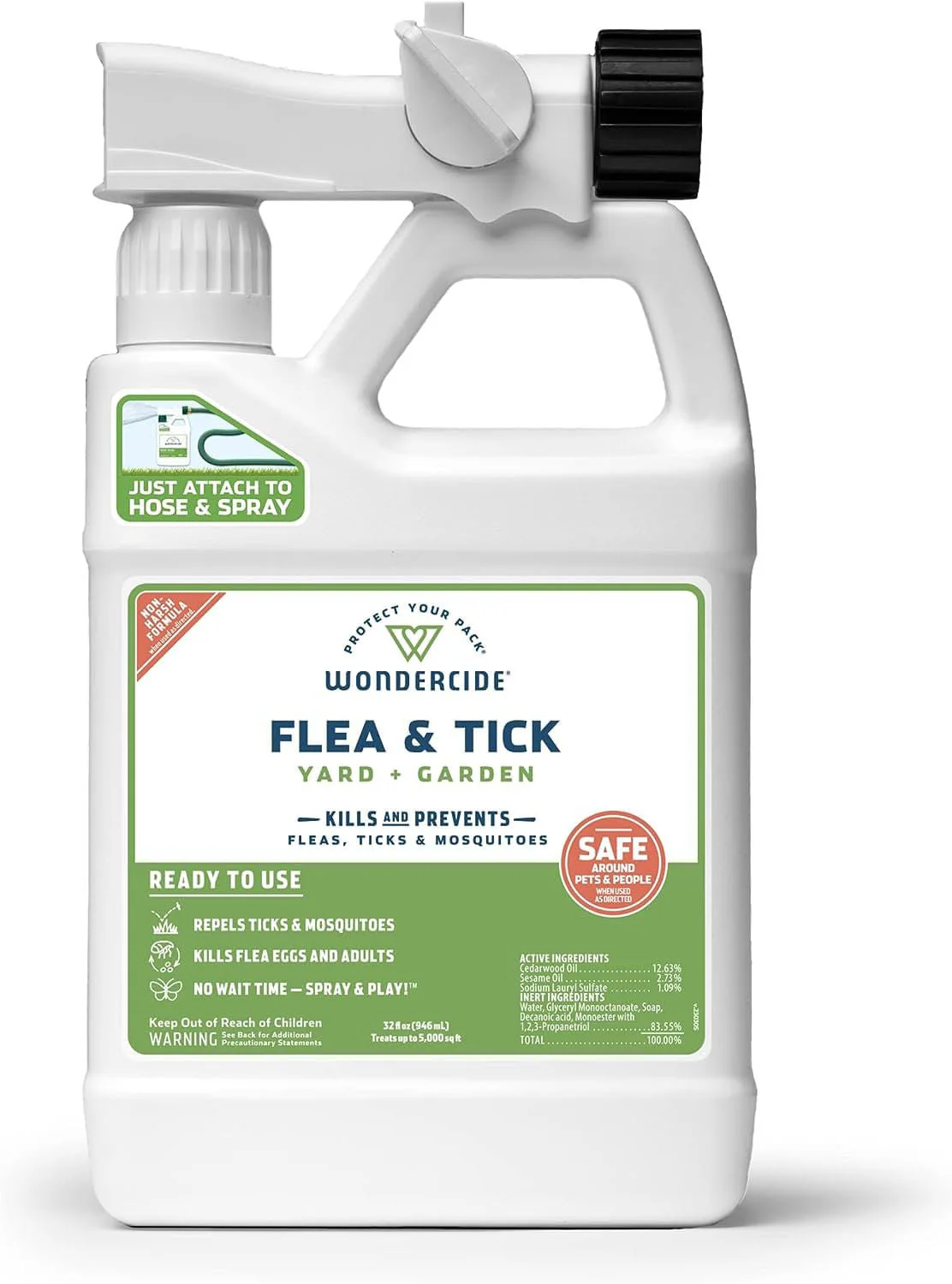 Wondercide Flea & Tick, Yard + Garden, 32 oz Ready To Use - Pet's Shop