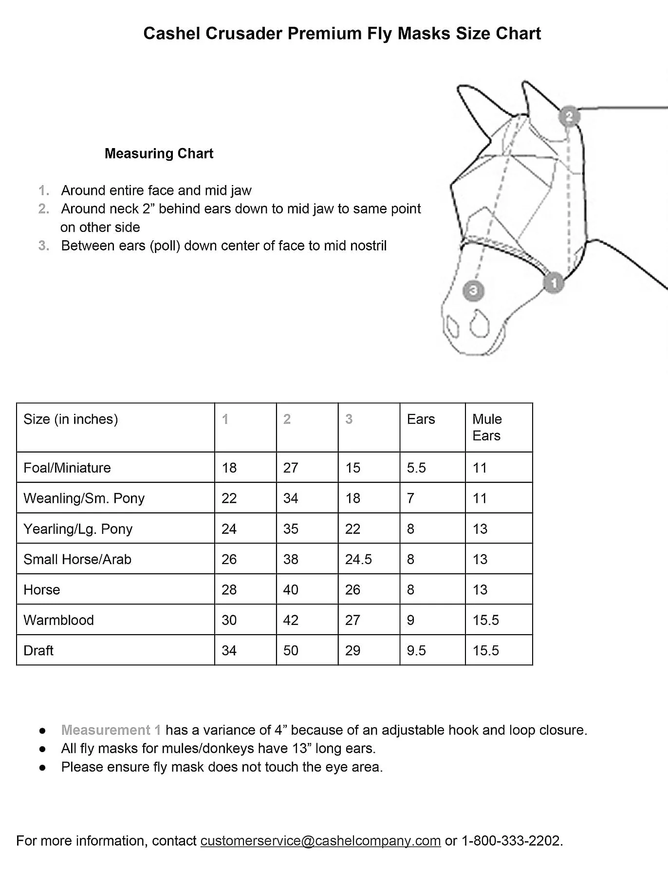 Cashel Crusader Standard Horse Fly Mask with Ears - Pet's Shop