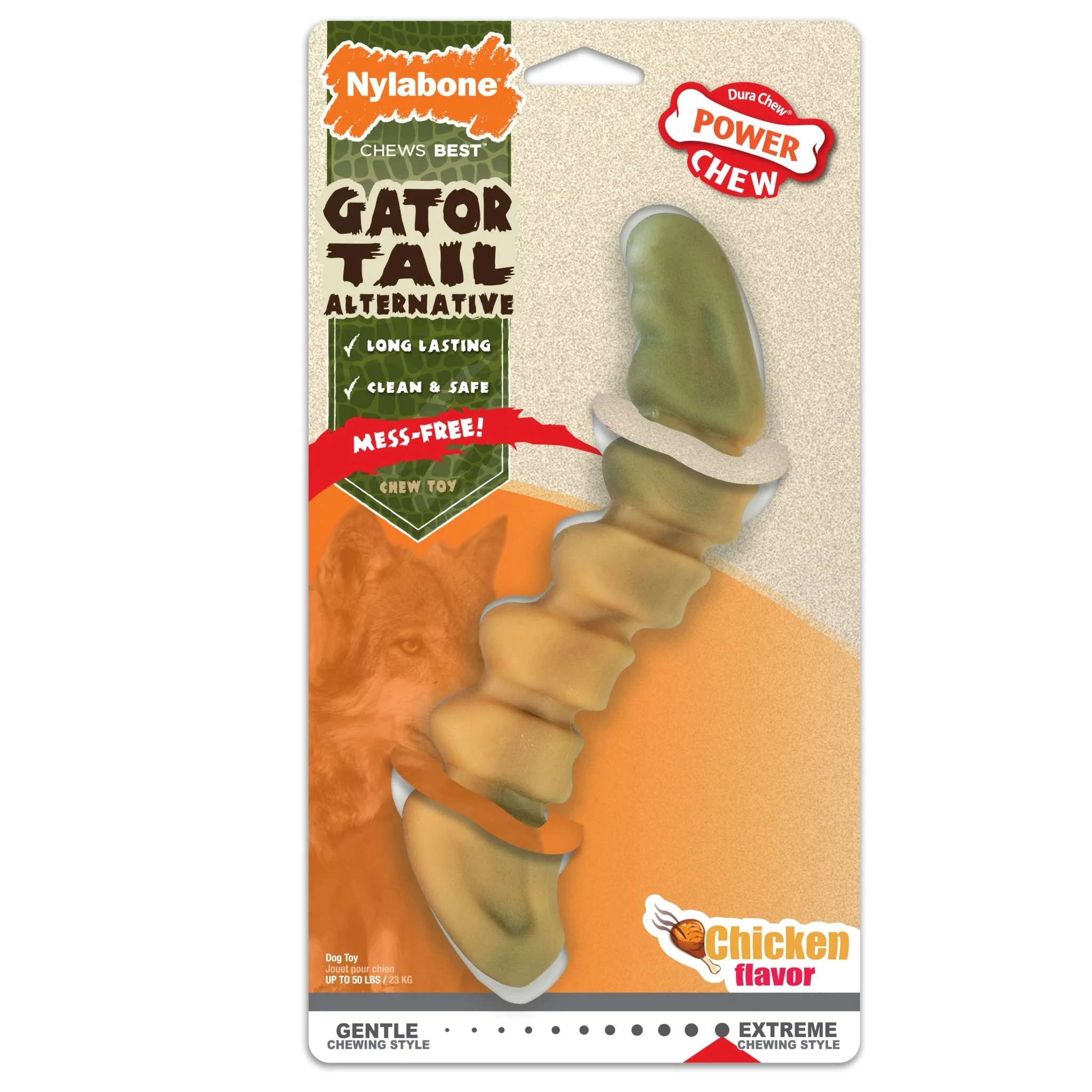Power Chew Gator Tail, Chicken, Large/Giant, Up to 50 lbs - Pet's Shop