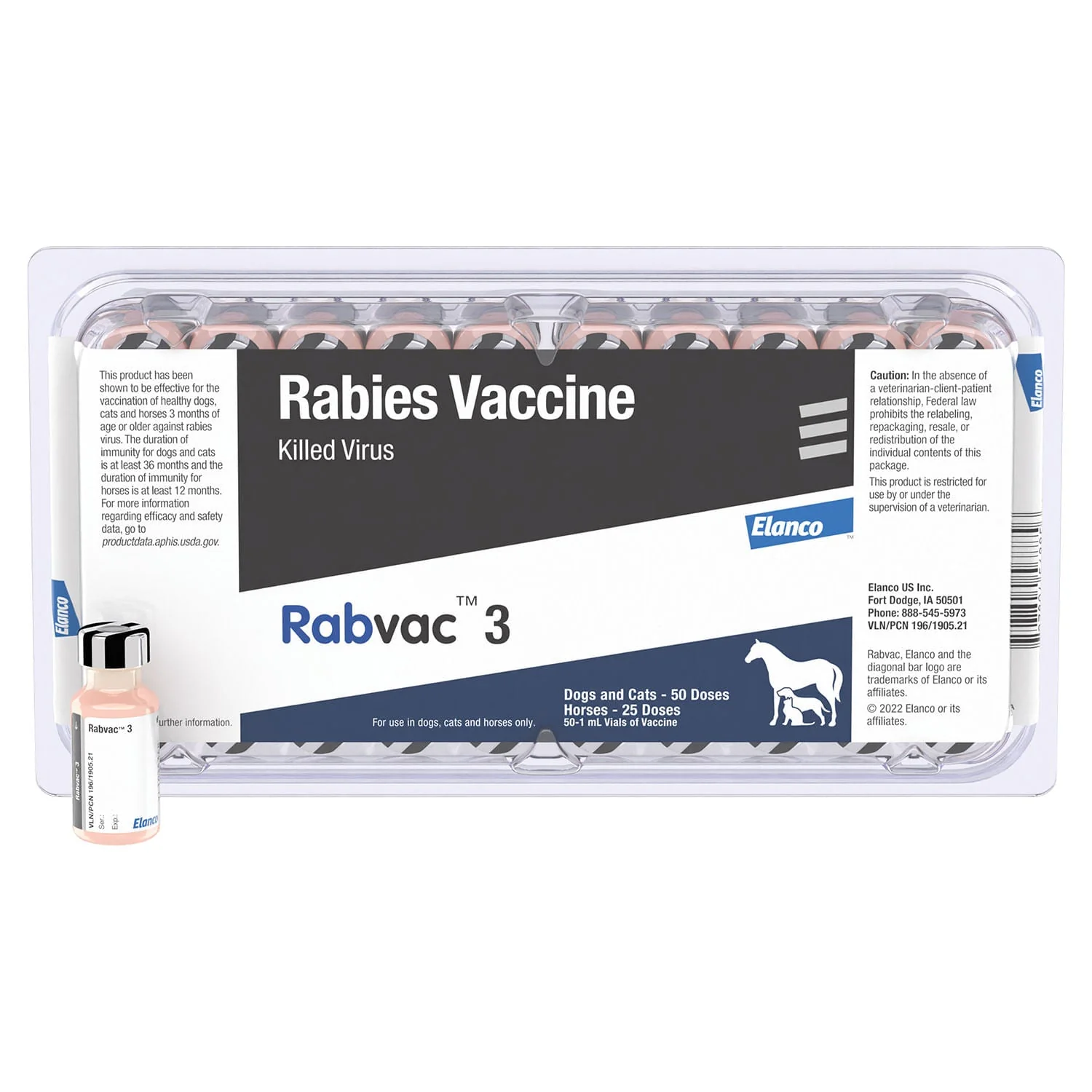 RabVac 3 Rabies Vaccine for Dogs, Cats, & Horses - Pet's Shop