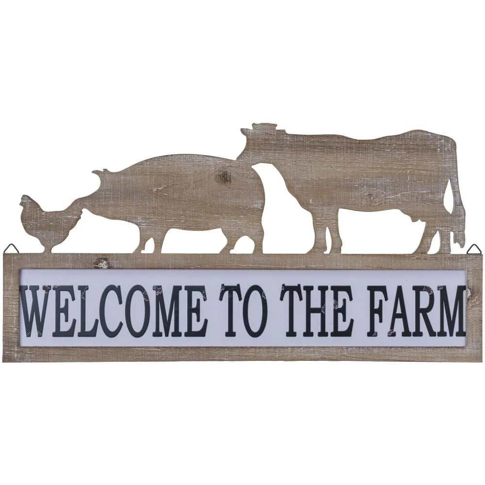 Wooden Farm Welcome Sign - Pet's Shop