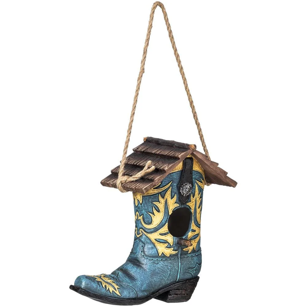 Turquoise Boot Birdhouse - Pet's Shop