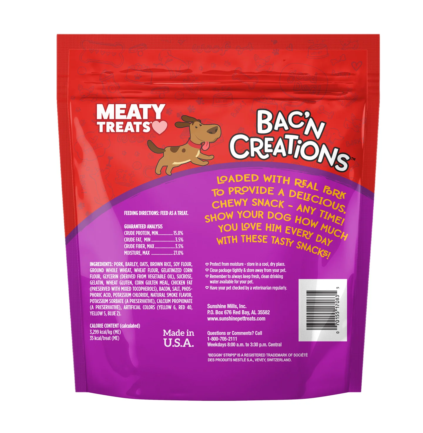 Meaty Treats Wavy Strips, 40 oz - Pet's Shop
