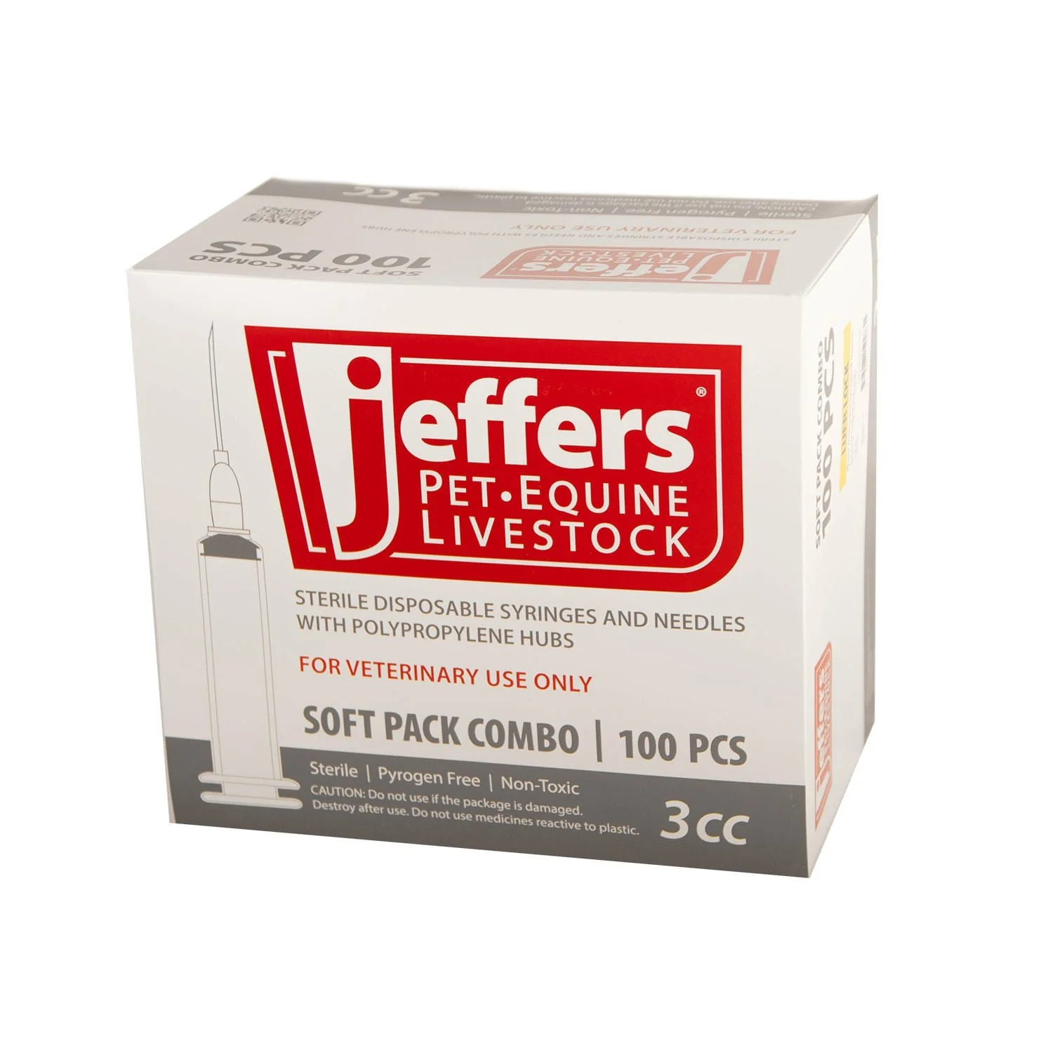 Luer Lock Syringe/Needle Combo, Box of 100 - Pet's Shop