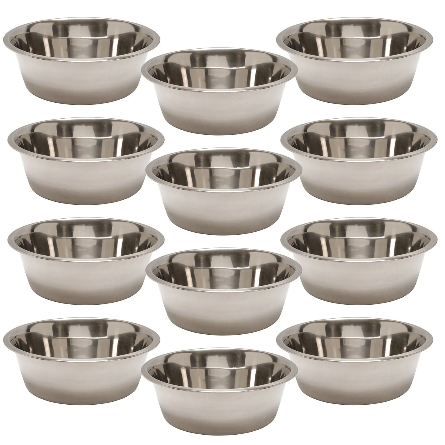 Standard-Weight Stainless Steel Food & Water Pet Bowls - Pet's Shop