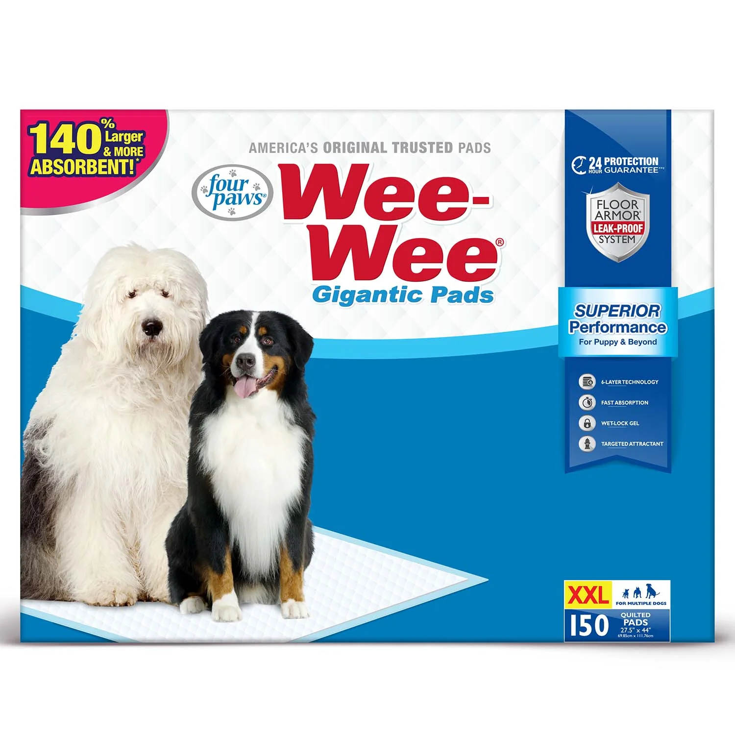 Wee-Wee Superior Performance Gigantic Dog Pee Pads - Pet's Shop