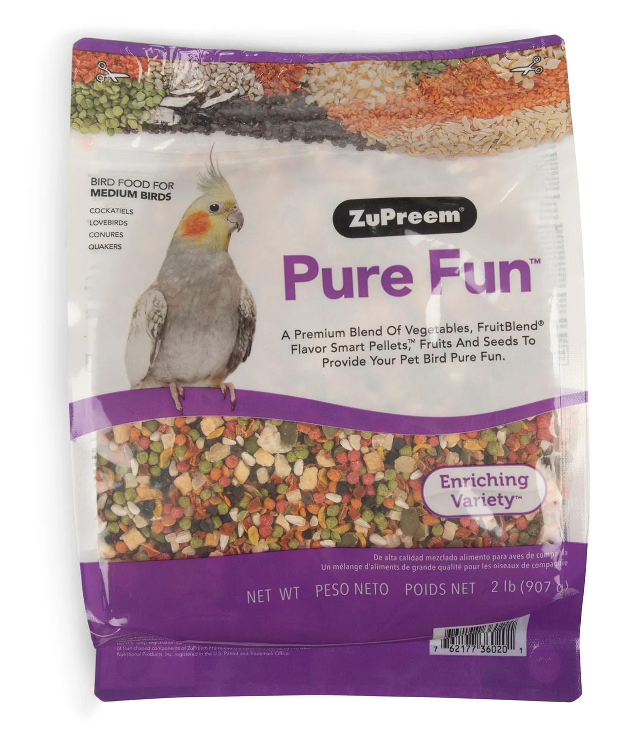 ZuPreem Pure Fun Bird Food for Medium Birds - Pet's Shop