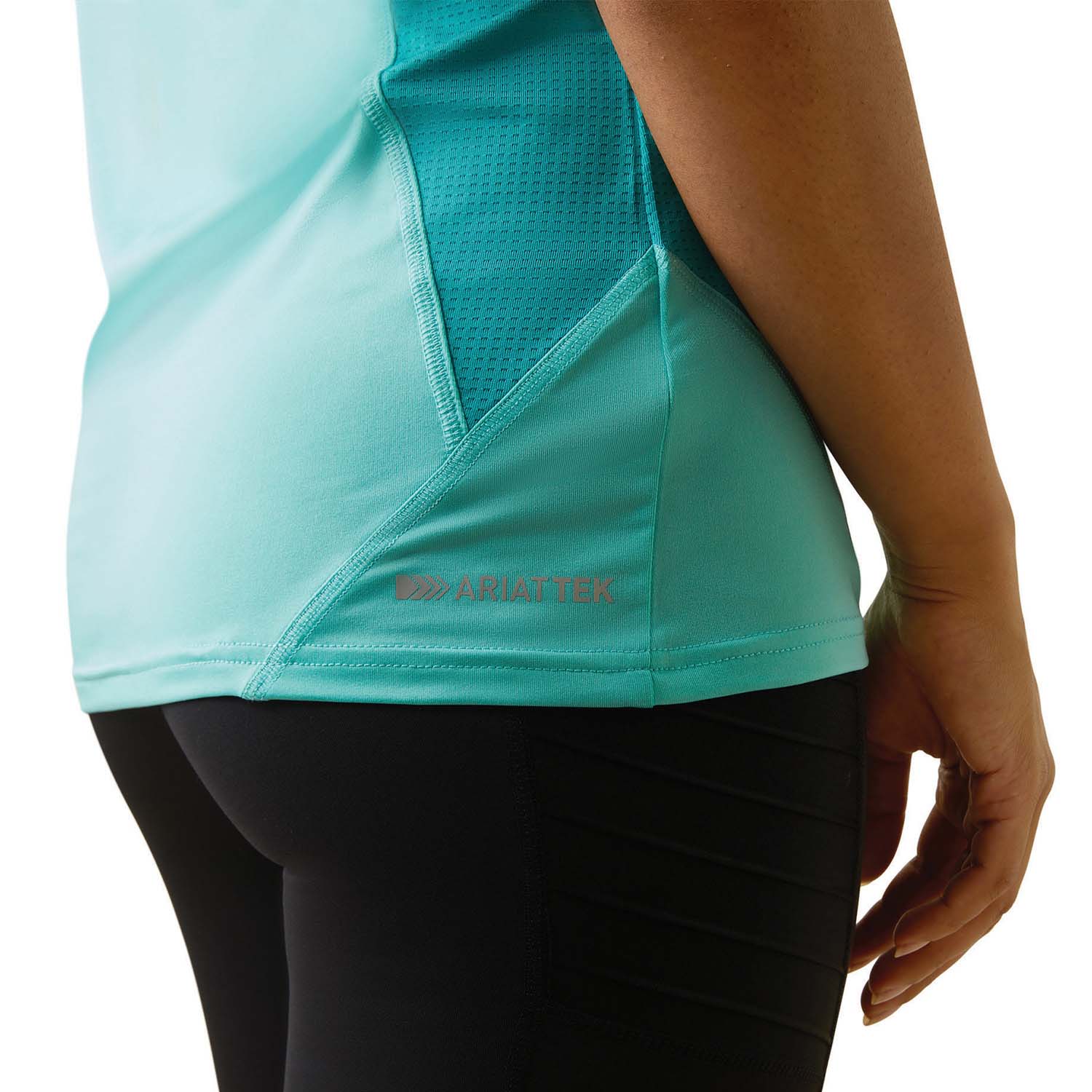 Ariat Women's Cambria Jersey 1/4 Zip Baselayer, Pool Blue - Pet's Shop