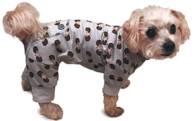 Light Gray Hedgehog Dog Pajamas - Pet's Shop