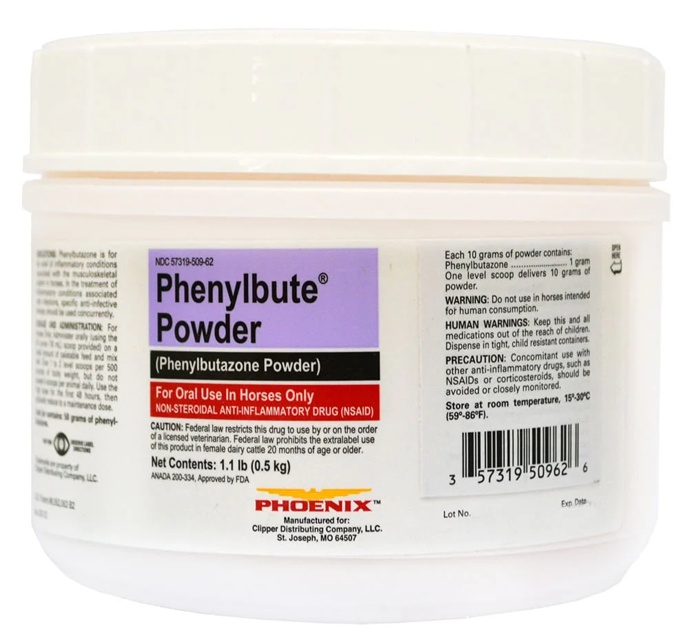Bute (phenylbutazone) Phenylbutazone Powder for Horses - Pet's Shop