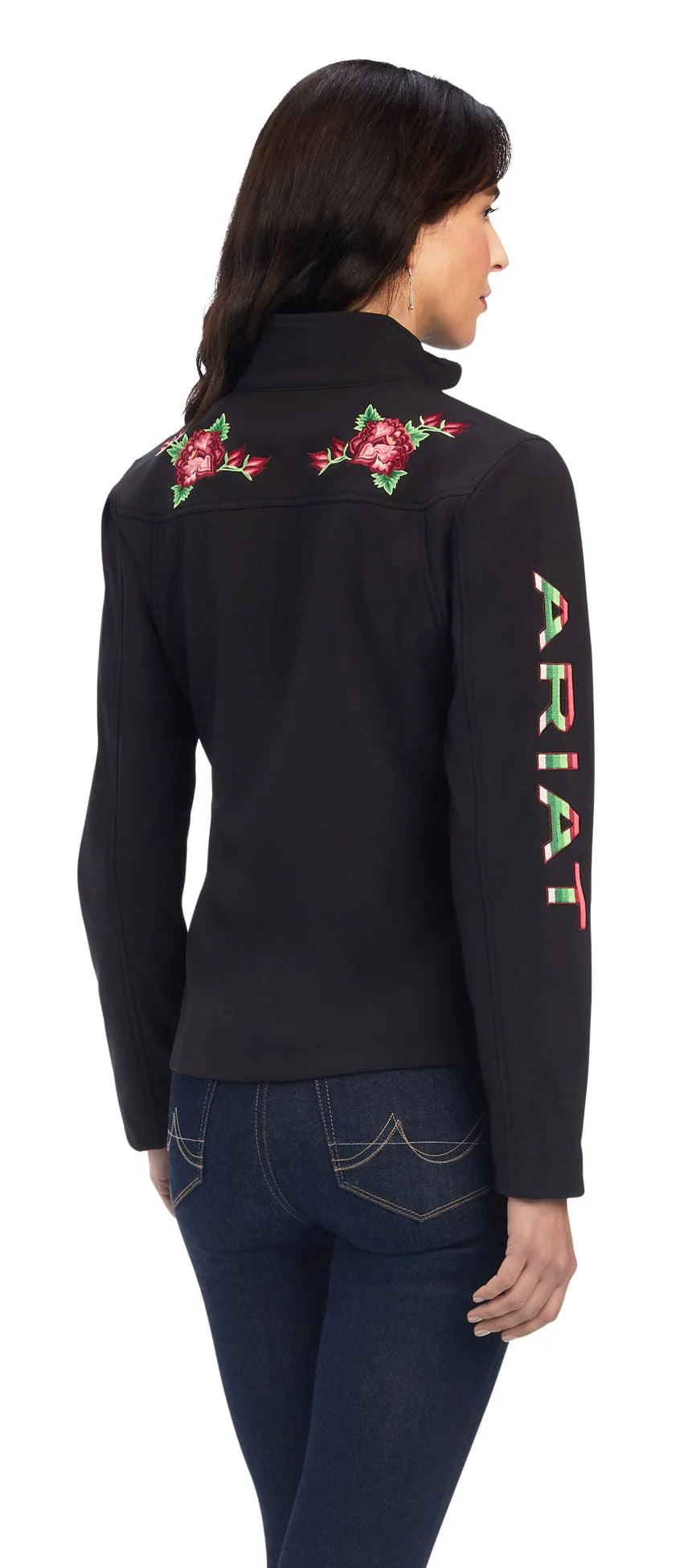Ariat Women's Rosas Team Softshell Jacket, Black - Pet's Shop