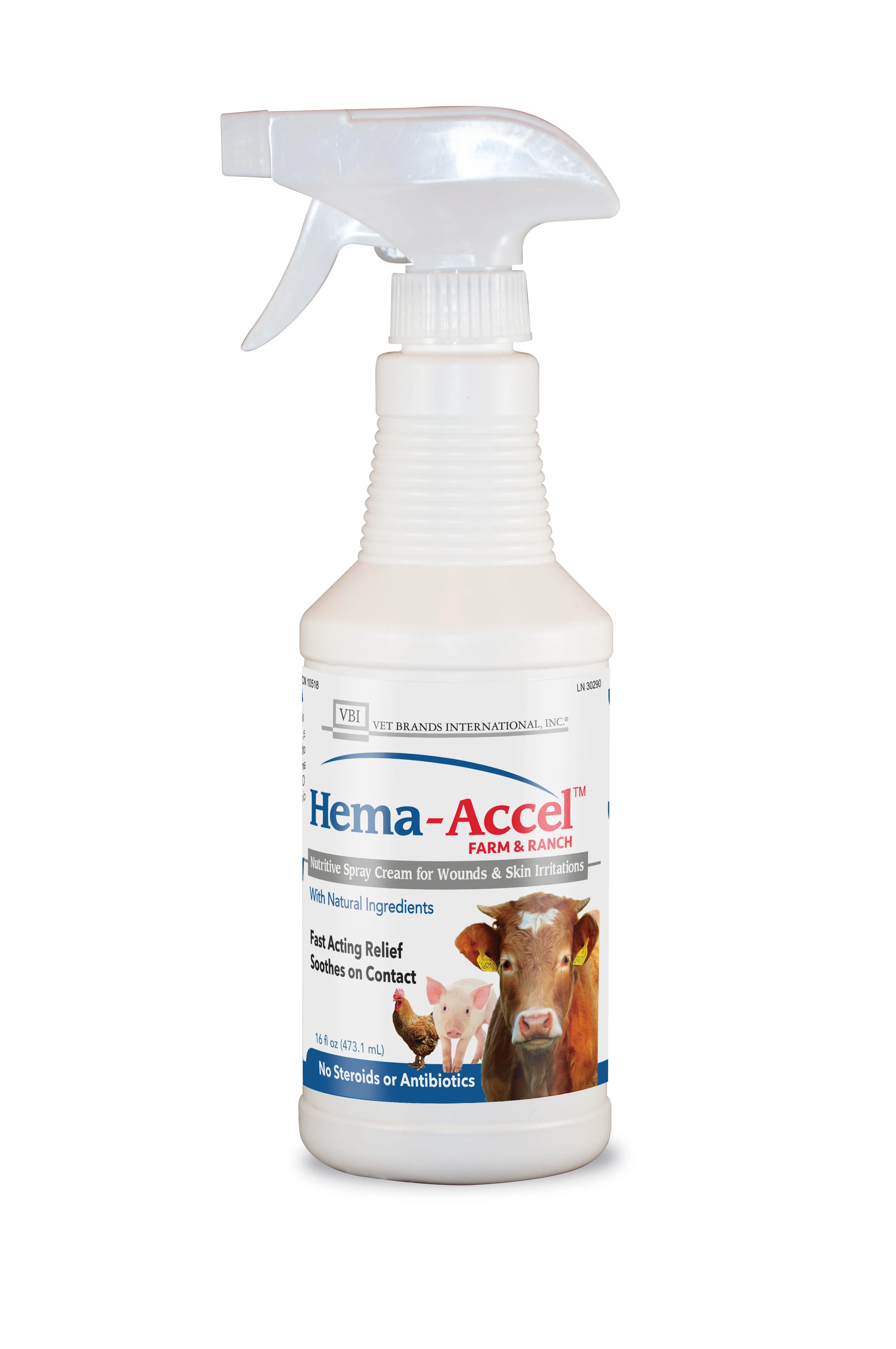 Hema-Accel Farm & Ranch All Natural Wound Care Spray, 16 oz - Pet's Shop