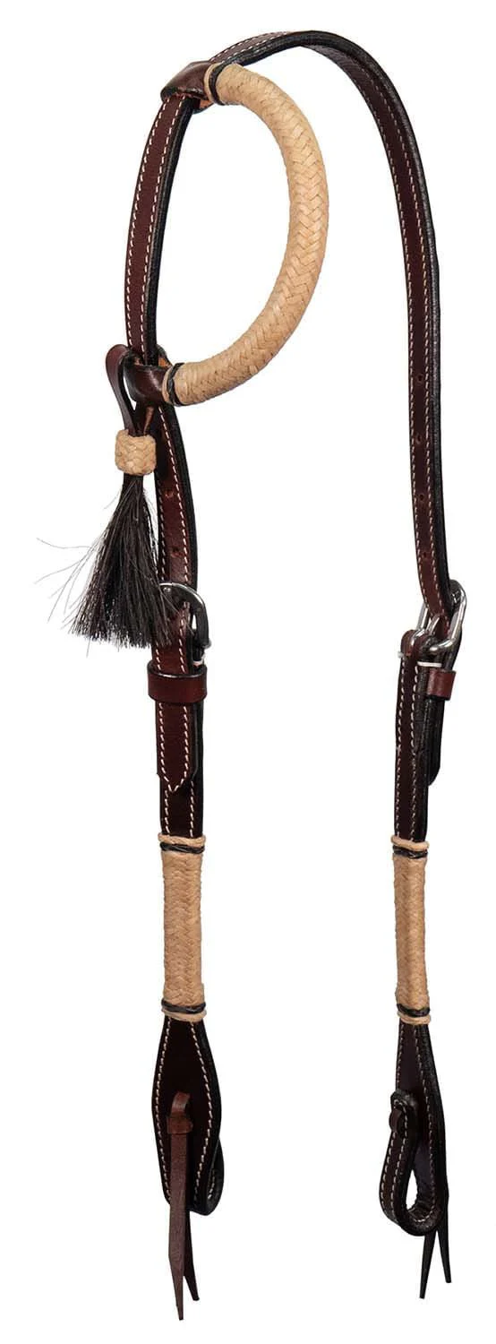 Buffalo Leather Natural Rawhide One Ear Headstall - Pet's Shop