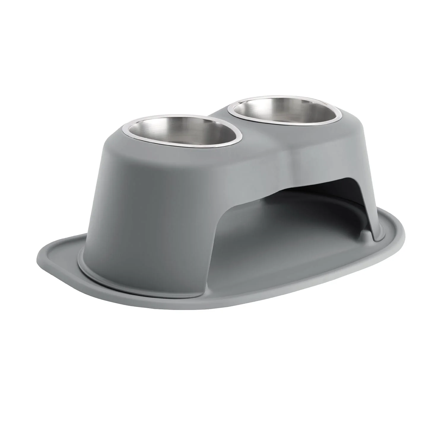 WeatherTech Double High Pet Feeding System, Stainless Steel - Pet's Shop