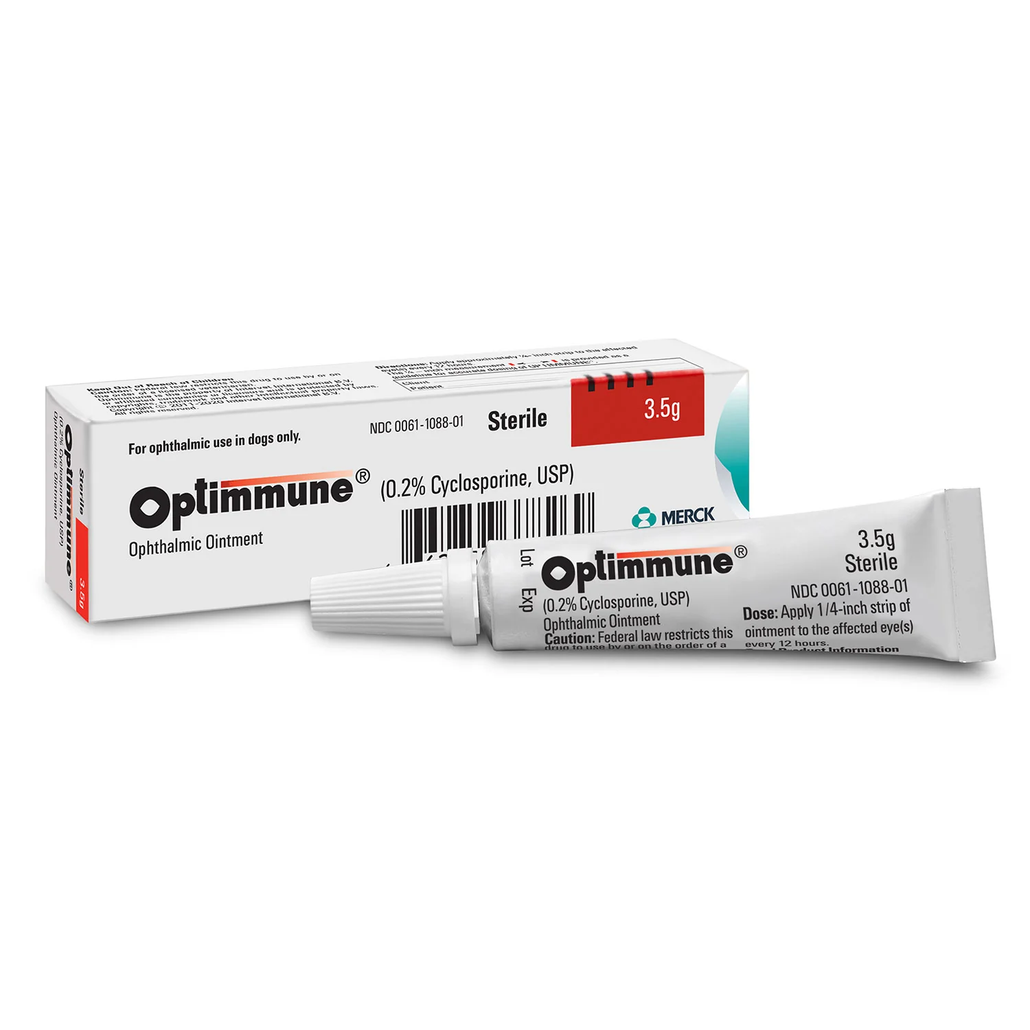 Rx Optimmune (cyclosporine) Opthalmic Ointment for Dogs, 3.5gm Tube - Pet's Shop
