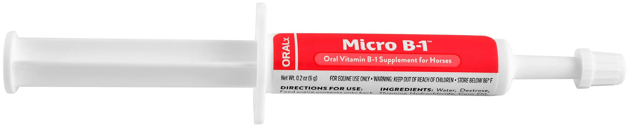 Micro Vitamin B-1 Oral Gel for Horses, 6 mL - Pet's Shop