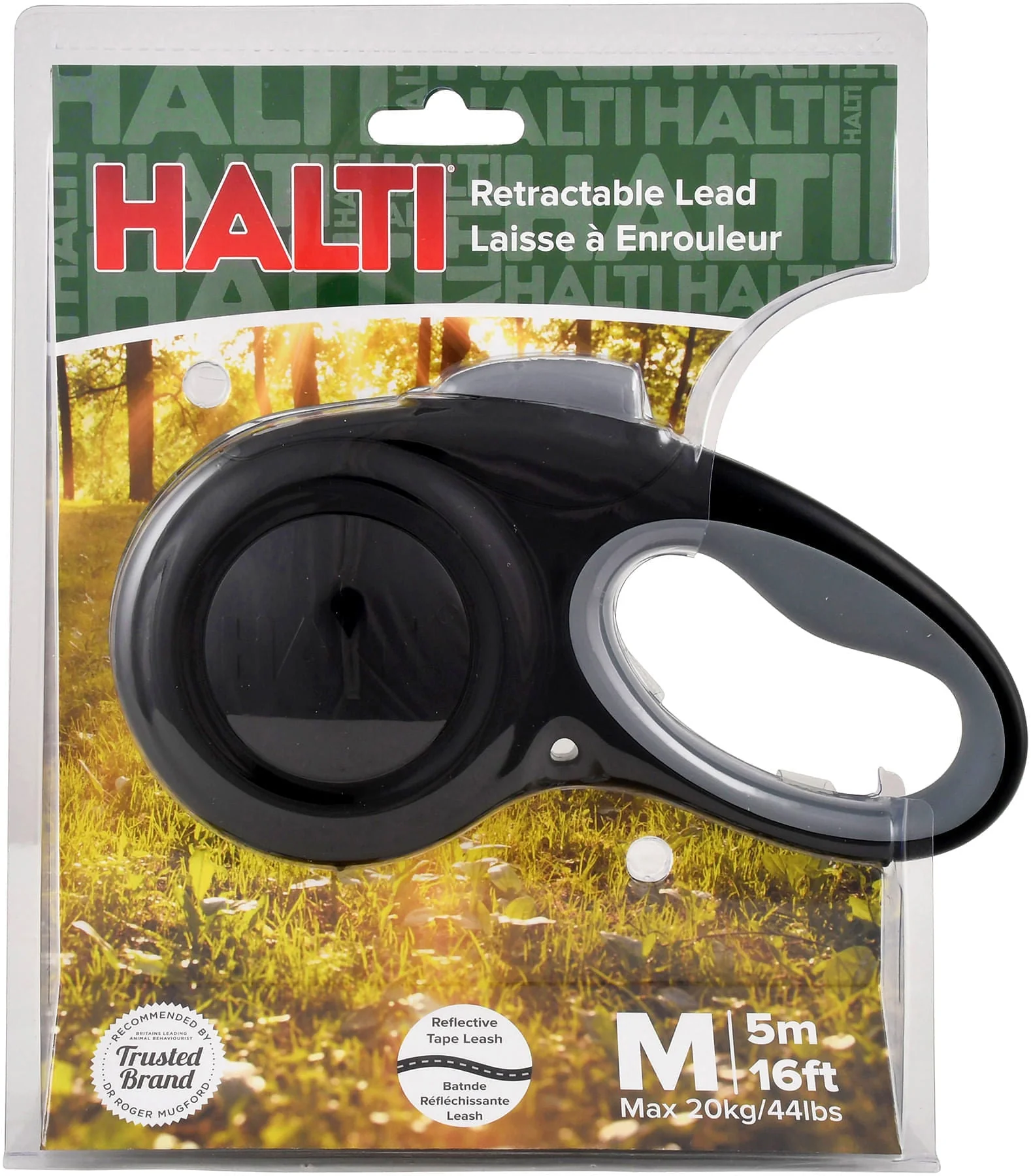 Halti Black & Gray Retractable Lead - Pet's Shop