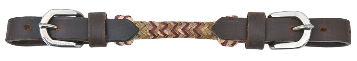 Buffalo Leather Curb Strap With Rawhide - Pet's Shop