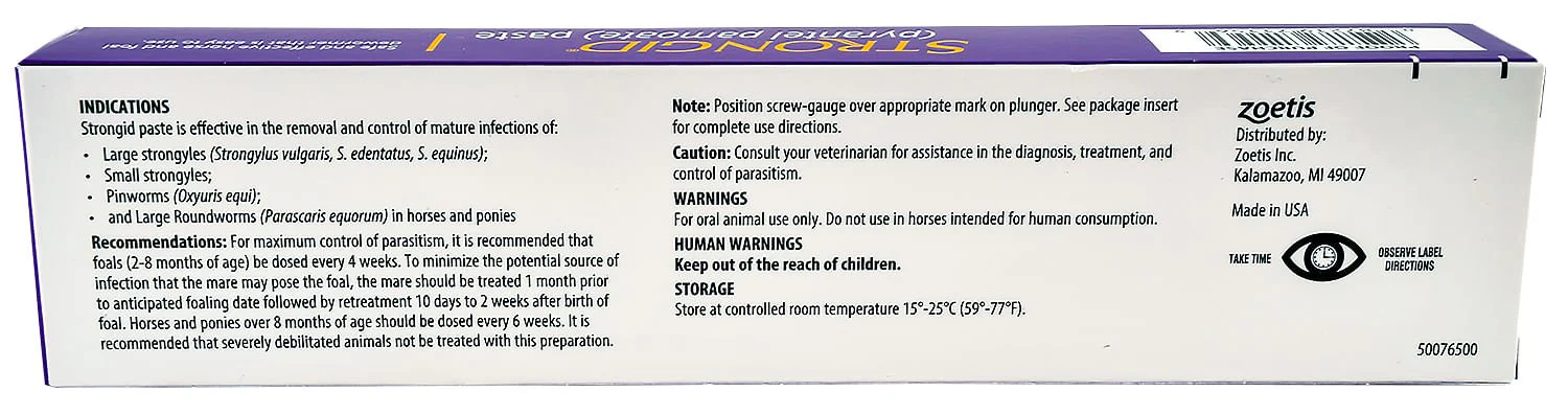 Strongid (pyrantel pamoate) Horse Dewormer - Pet's Shop
