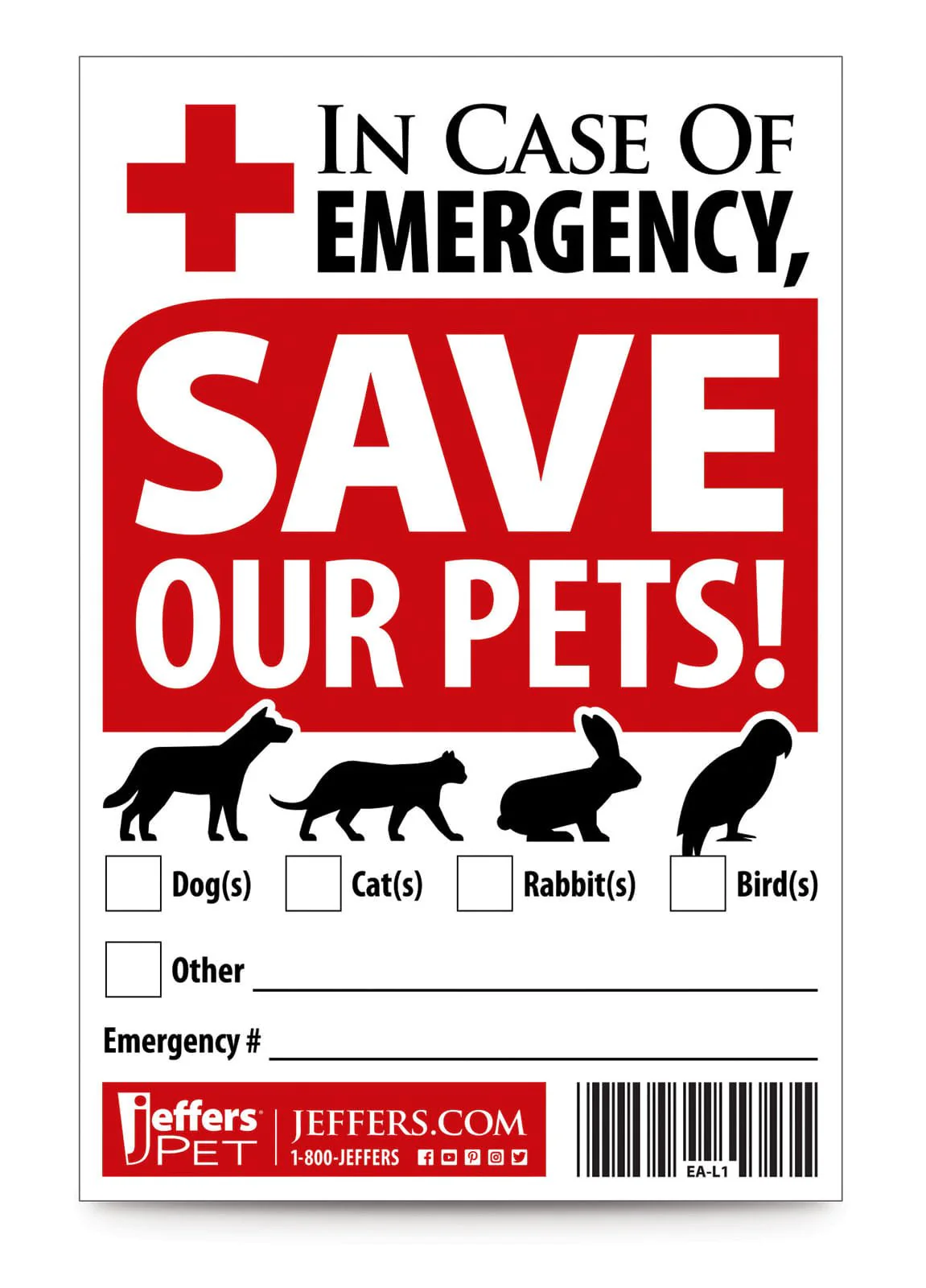 Emergency Pet Rescue Sticker for Homes - Pet's Shop