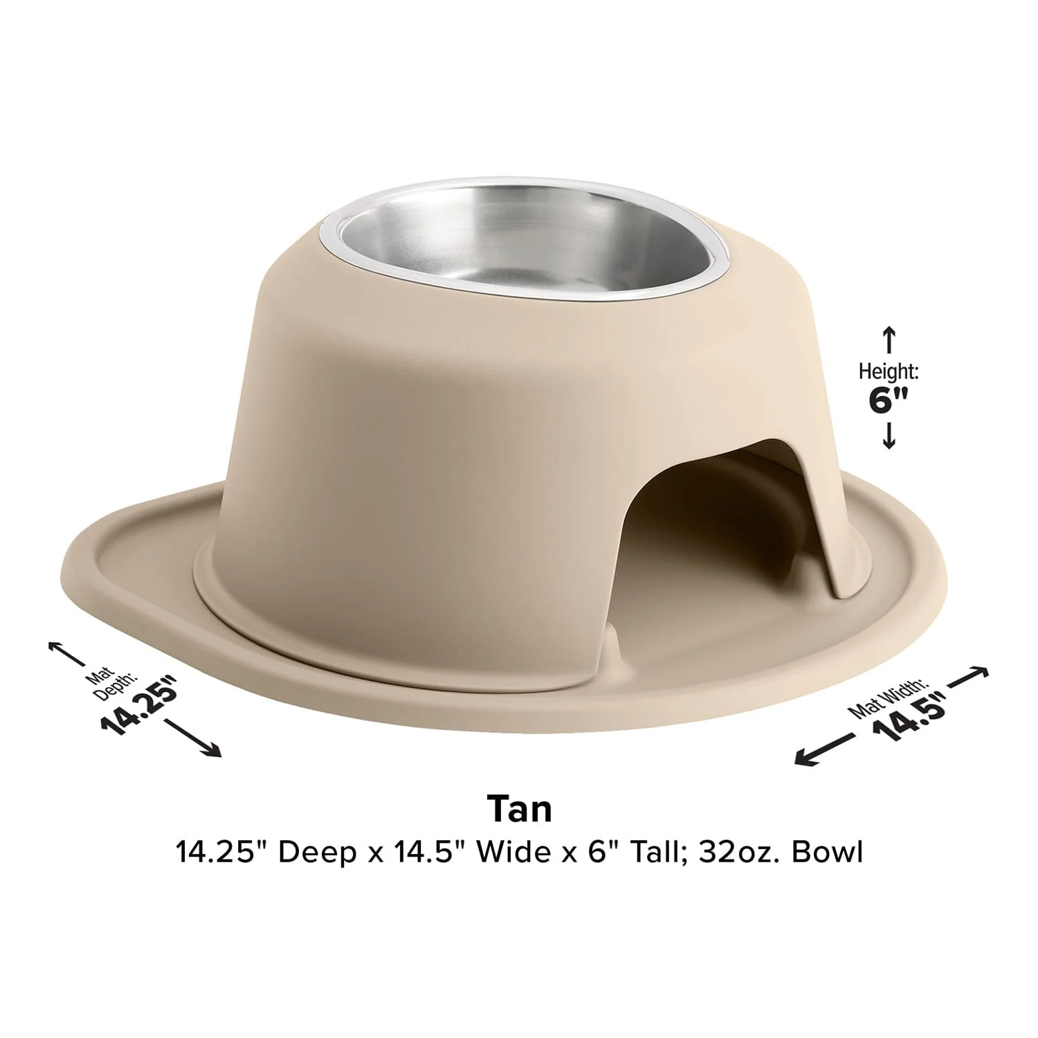 WeatherTech Single High Pet Feeding System, Stainless Steel - Pet's Shop