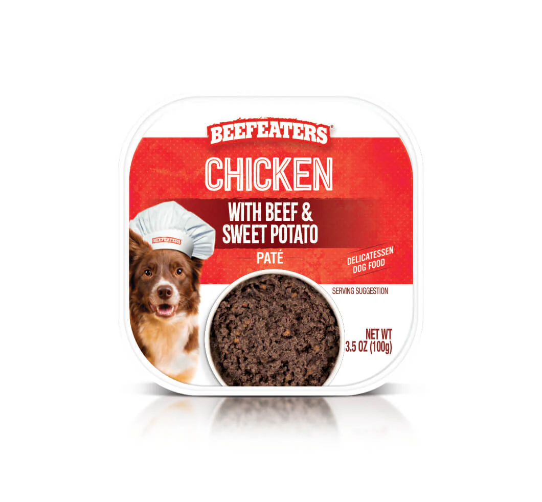 Beefeaters Chicken with Beef and Sweet Potato Pate, 3.5 oz, Case of 96 - Pet's Shop