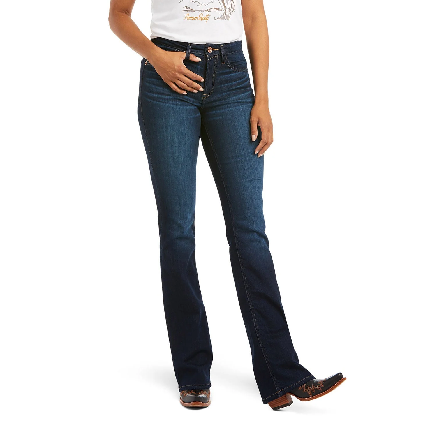 Ariat R.E.A.L. High Rise Ballary Boot Cut Jean - Pet's Shop