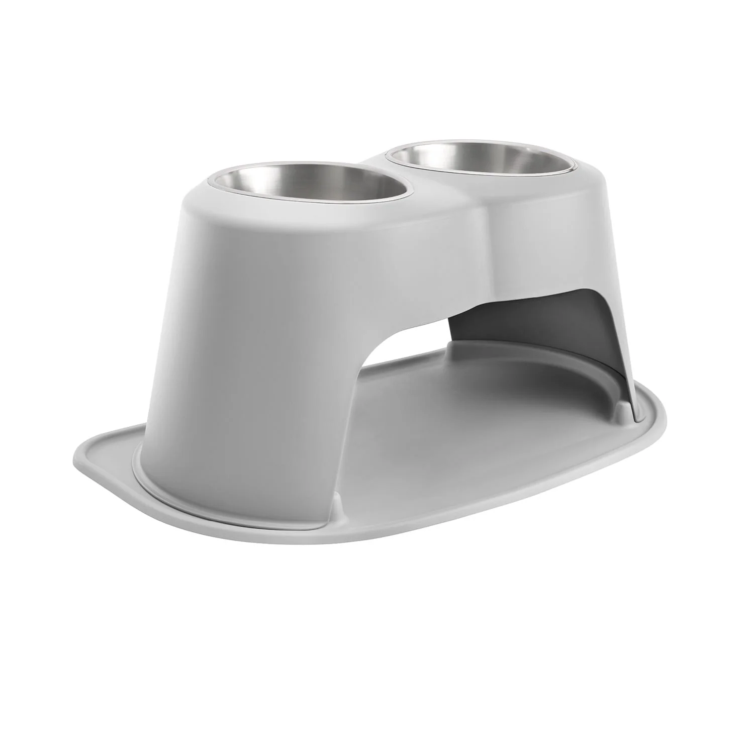 WeatherTech Double High Pet Feeding System, Stainless Steel - Pet's Shop