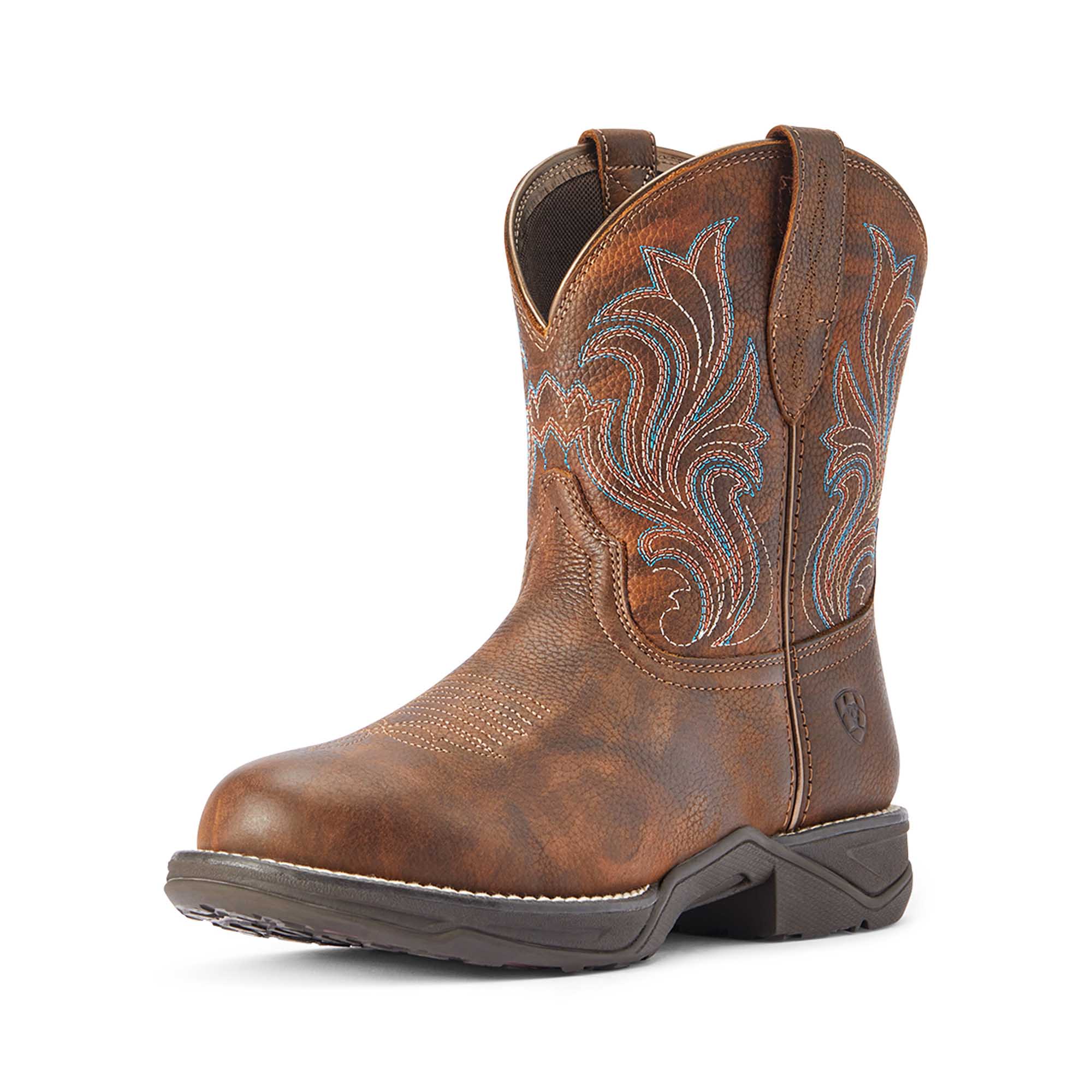 Ariat Women's Anthem Round Toe Shortie Boot, Copper Kettle - Pet's Shop
