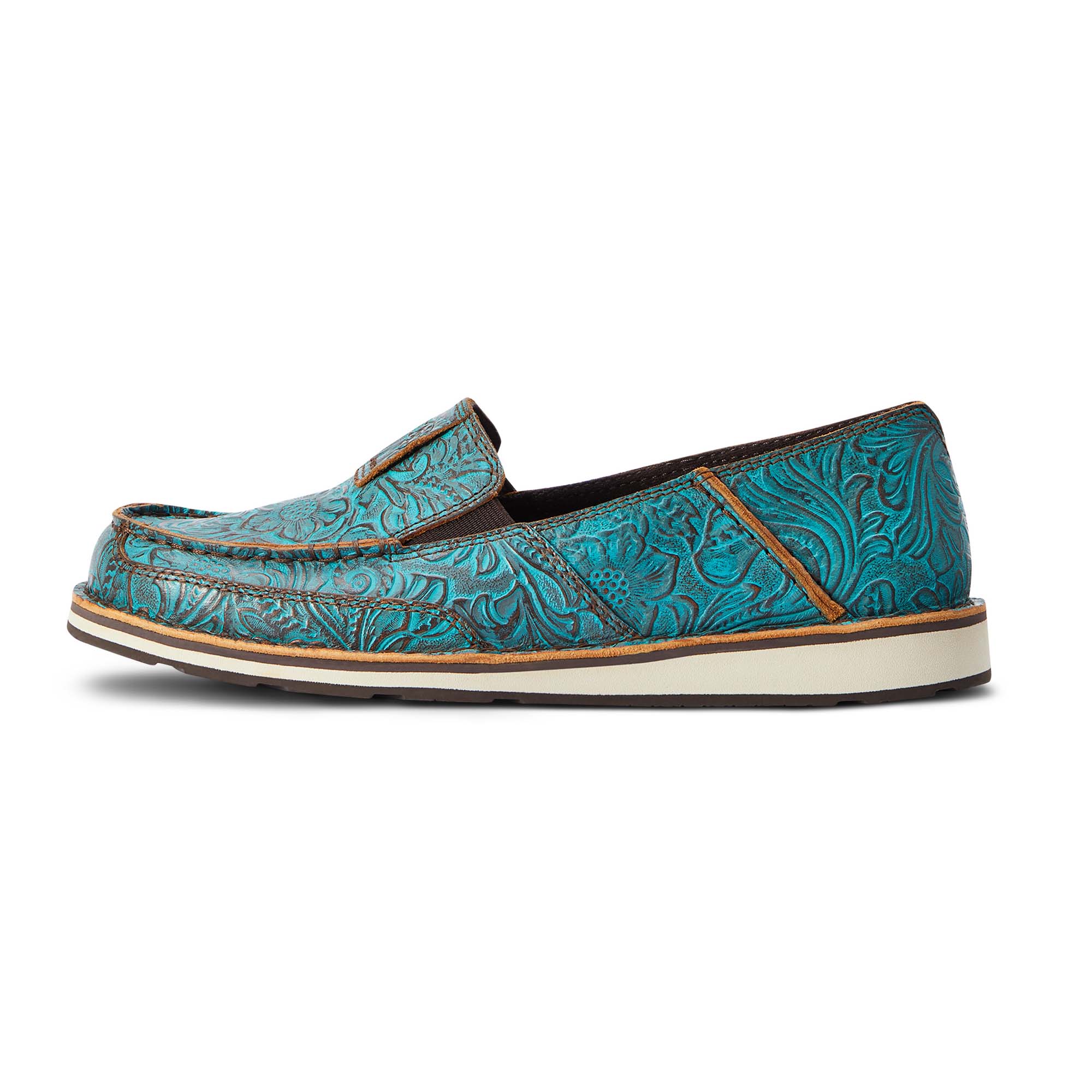 Ariat Women's Cruiser, Brushed Turquoise Floral Embossed - Pet's Shop