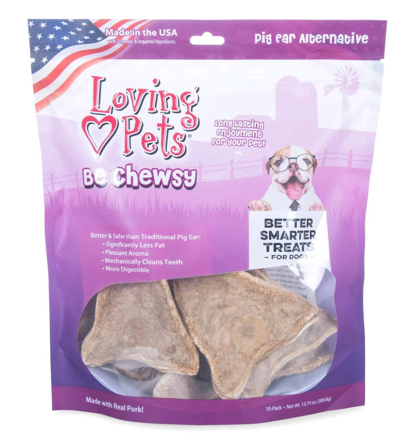 Loving Pets Be Chewsy Pig Ears, 4pk - Pet's Shop