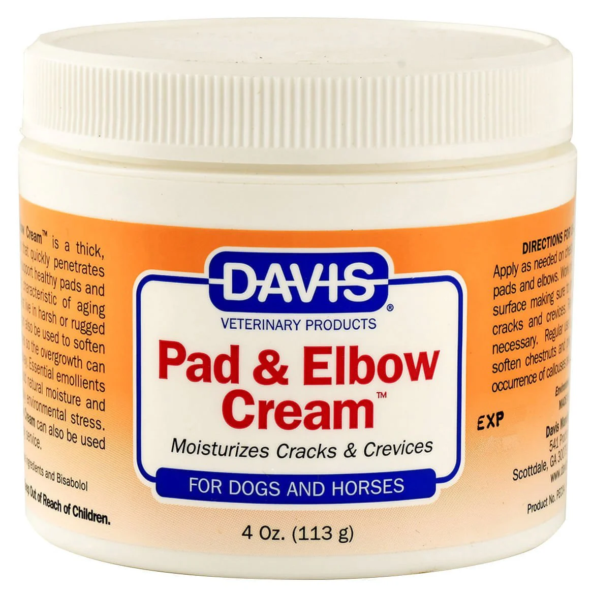 Davis Pad & Elbow Cream, 4 oz - Pet's Shop