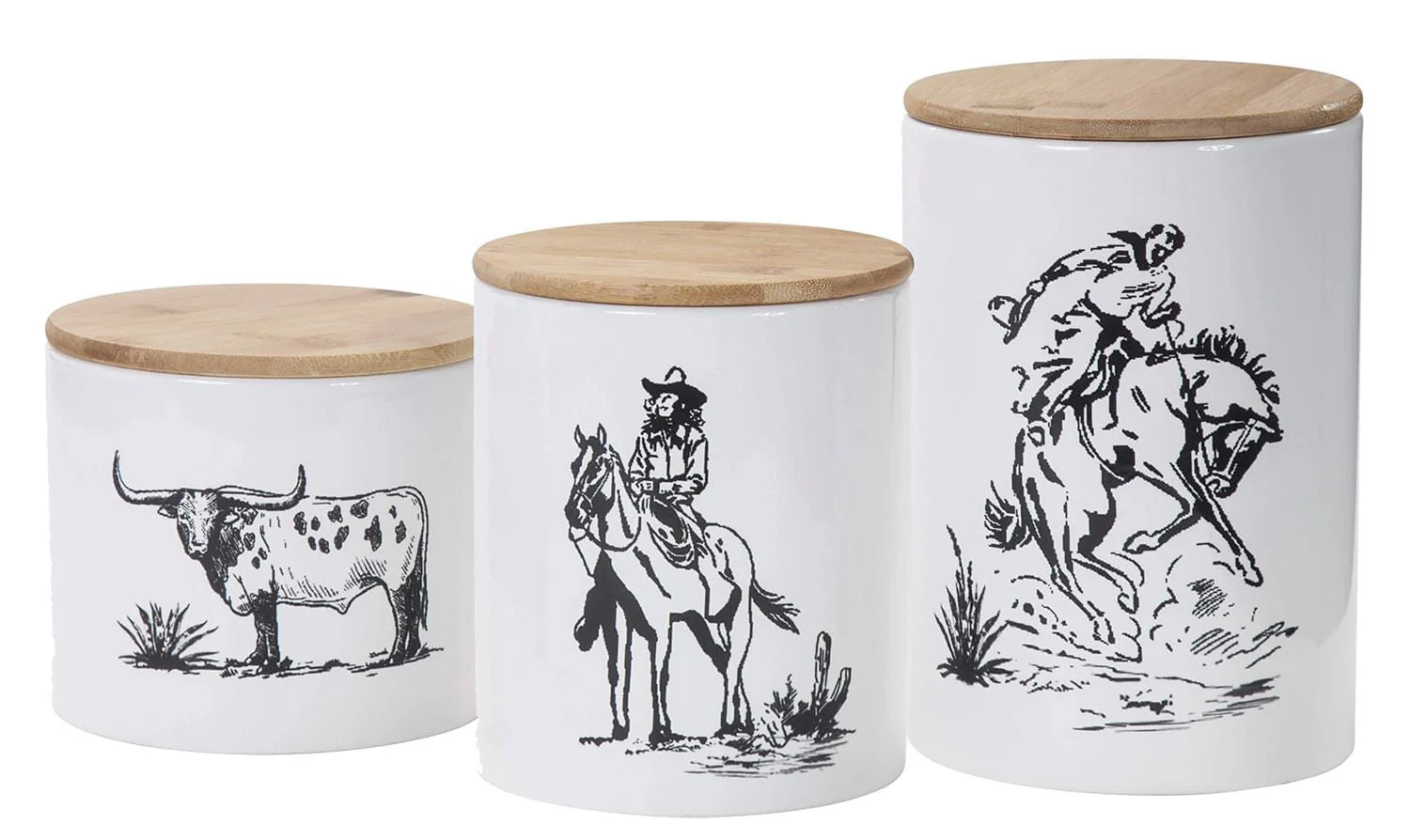 Ranch Life Canister Set, 3 Piece Set - Pet's Shop